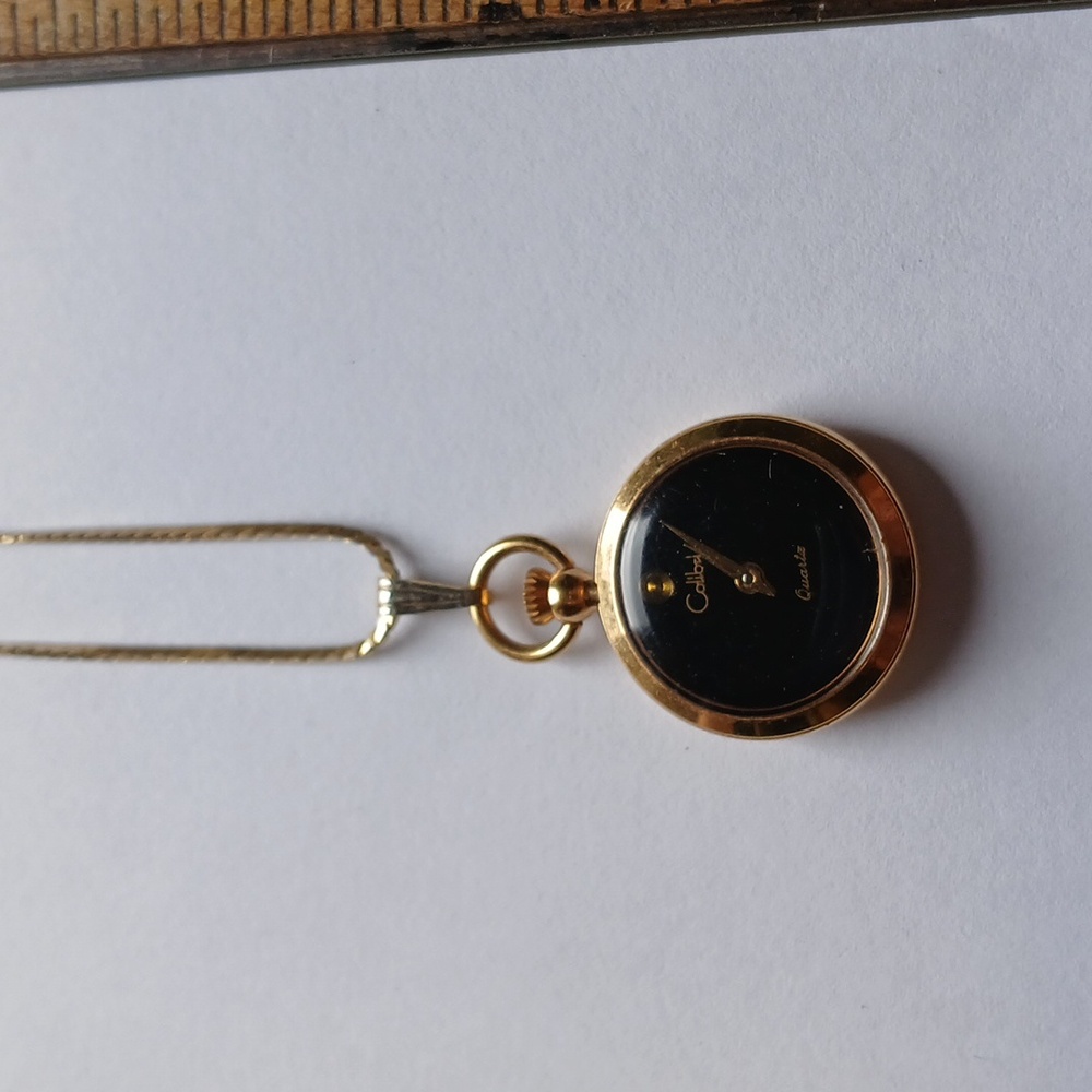 Vintage Goldtone Costume jewelry necklace with watch